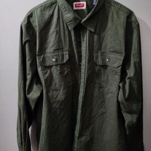 Wrangler Olive Green Casual Shirt